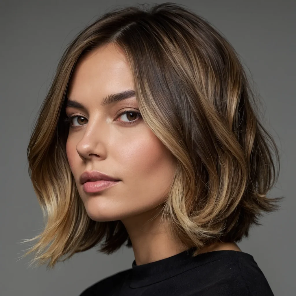 Bob with Partial Balayage