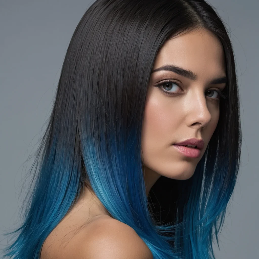Black to Blue / Pastel Blue Ombre