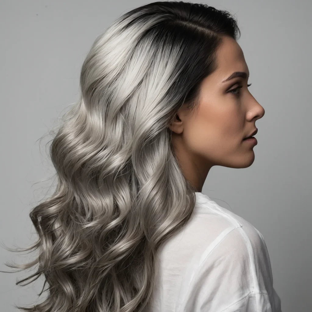 Black to White/Grey Ombre (Extensions)