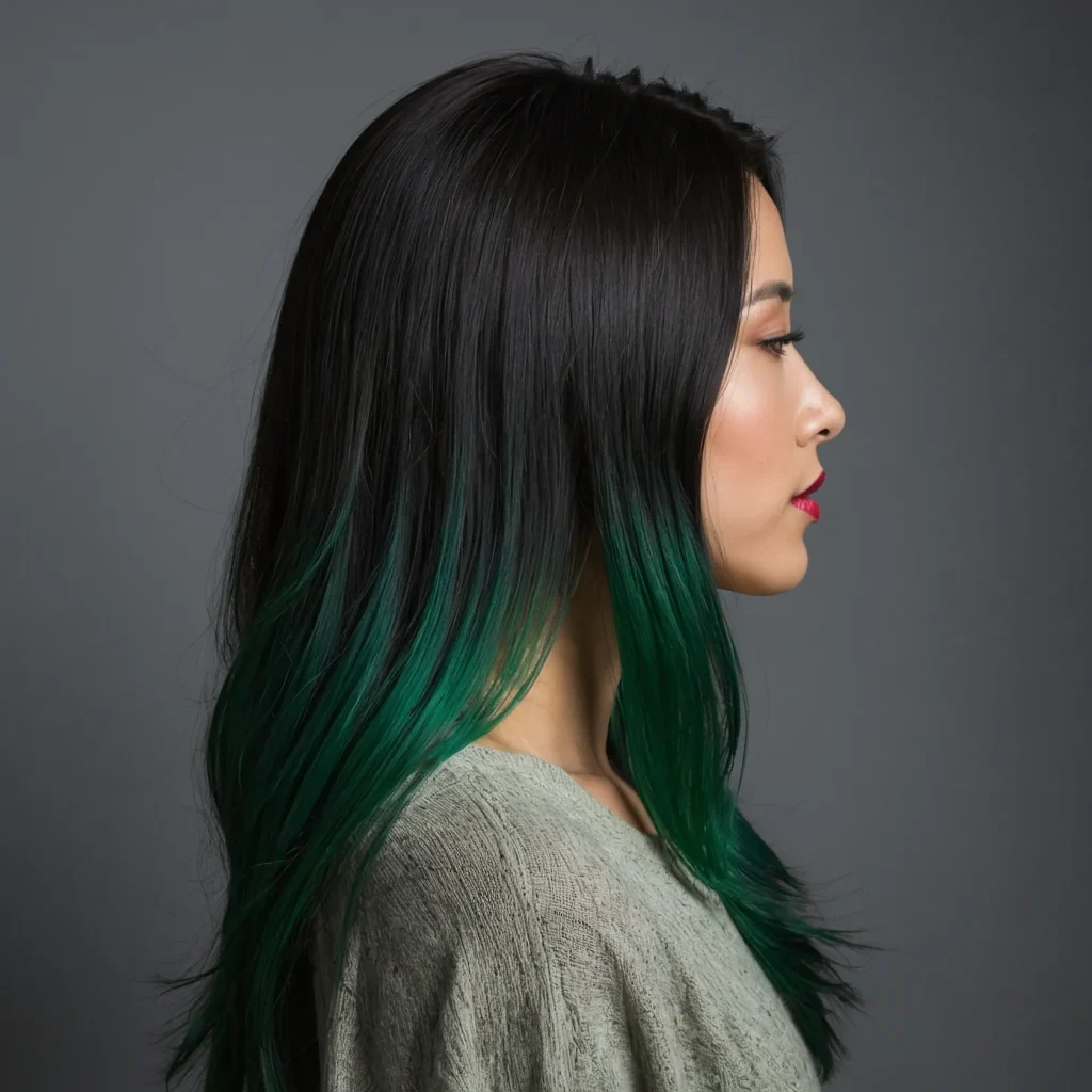 Vibrant Emerald Green Ombre