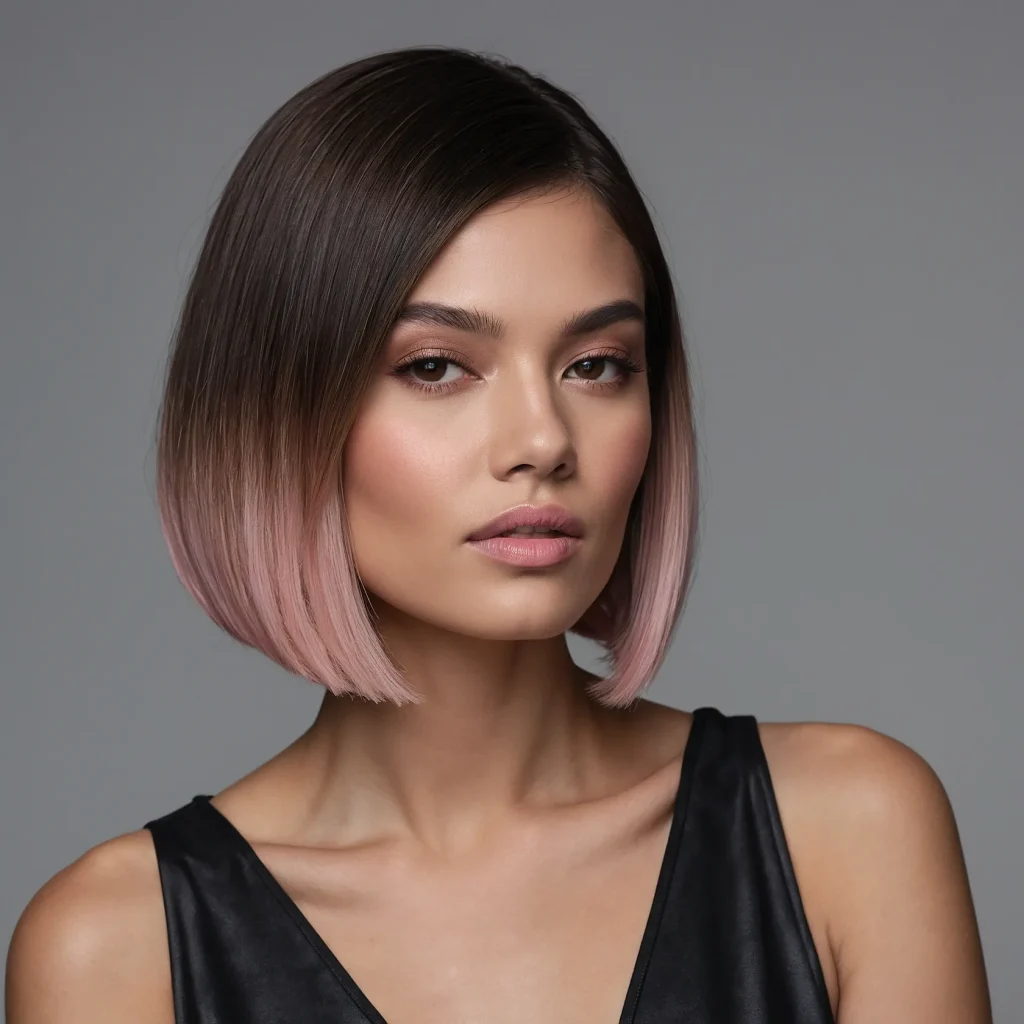 Soft Pink Ombre Bob