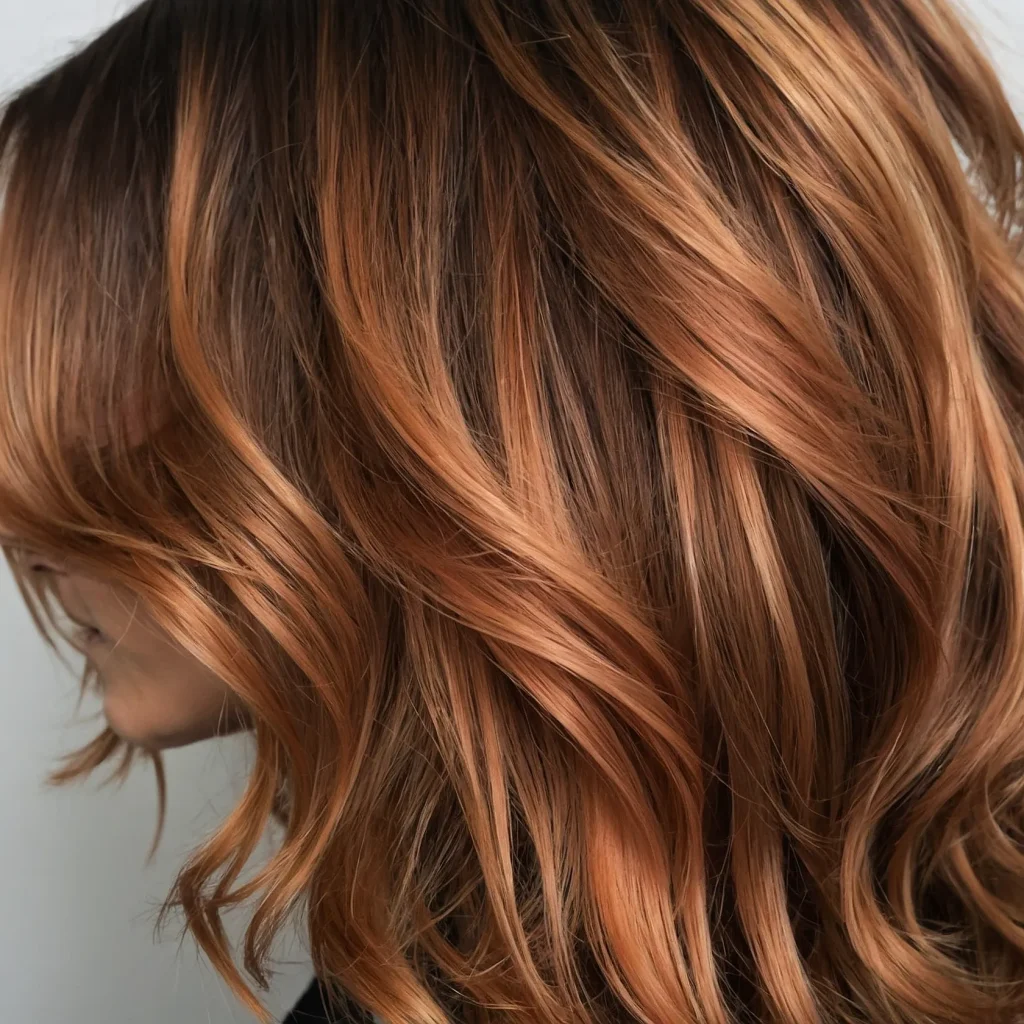 Copper Peach Balayage