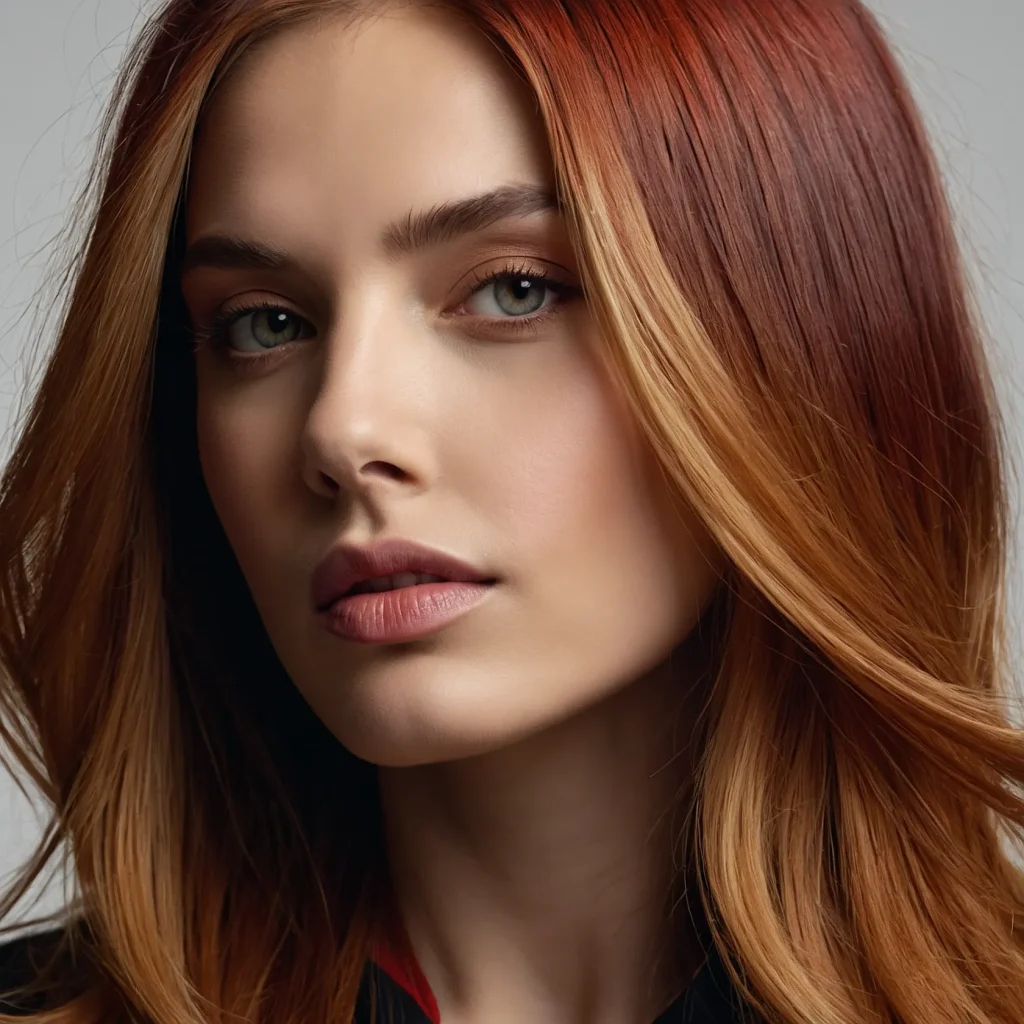 Straight Red Ombre (Dark Red to Blonde)