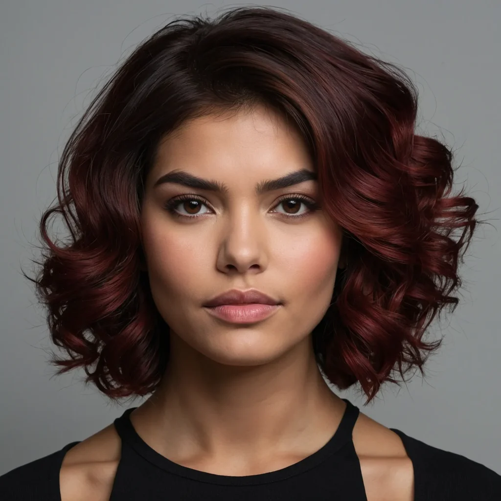Burgundy Highlights Ombre