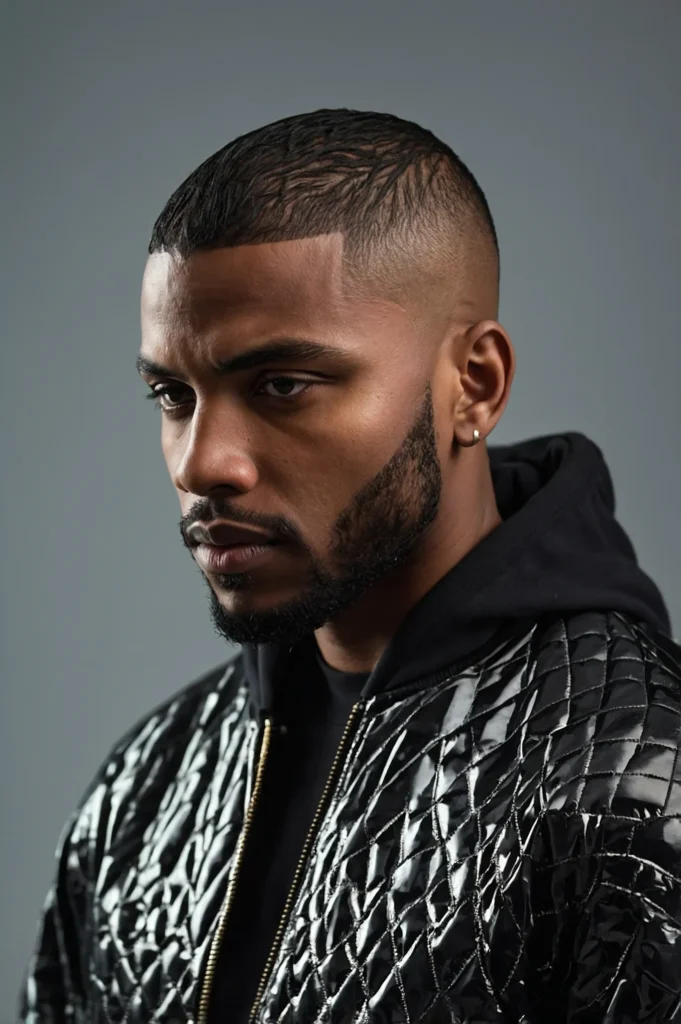 Waves Buzz CutBlack American male with a
