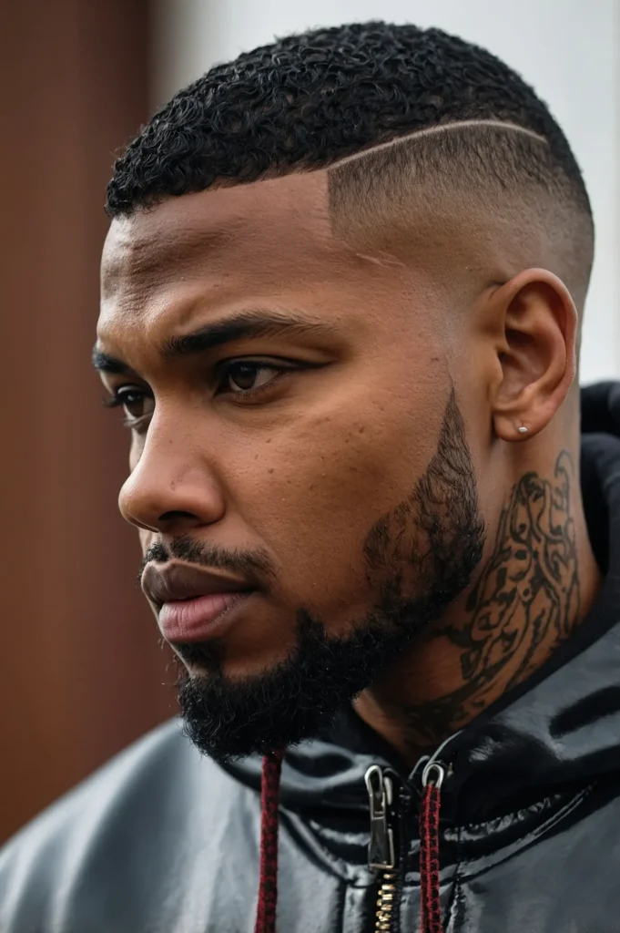 Waves Buzz CutBlack American male with a