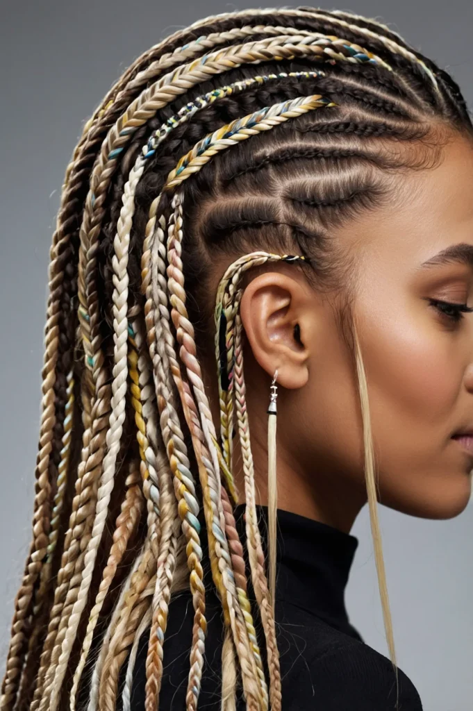 A closeup photo of a stylish woman hairstyle