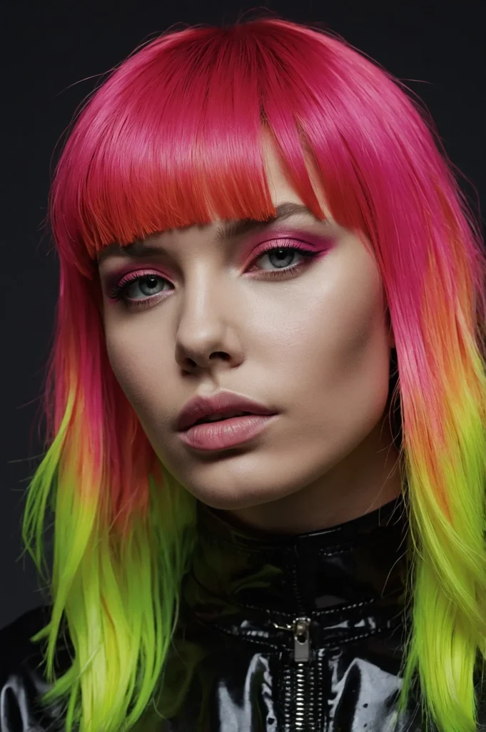 A stylish realistic hairstyle featuring a chu