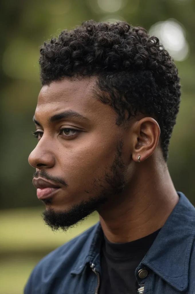 Afro Fade PixieA Black man with tightly coile