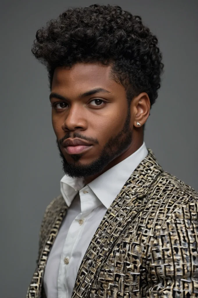 Afro Fade PixieA Black man with tightly coile