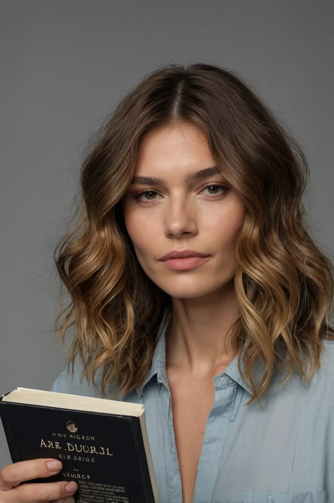 AirDried MidLength HairMidlength hair with na