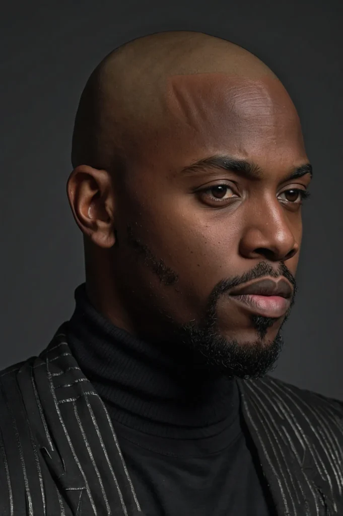 Bald Fade Buzz CutBlack man with an ultrasmoo