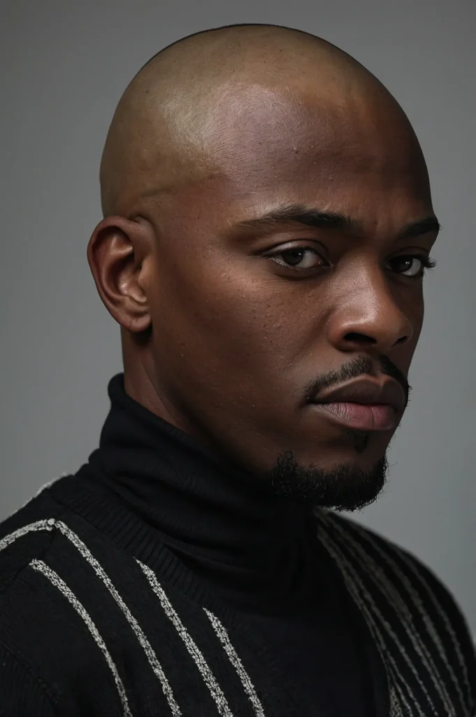 Bald Fade Buzz CutBlack man with an ultrasmoo