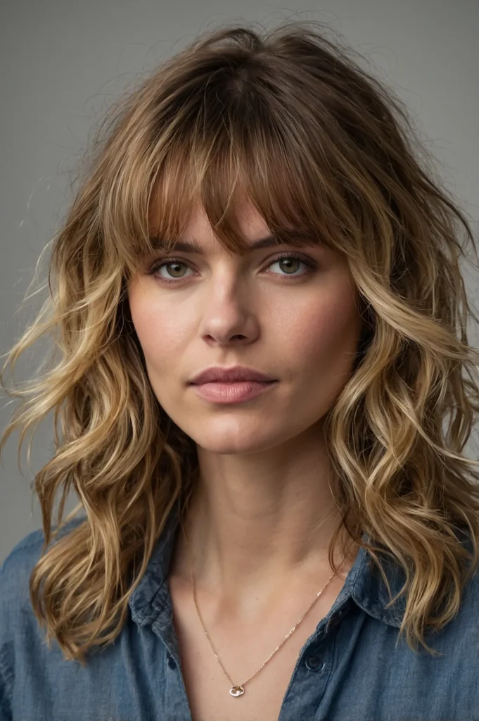 Beachy Layers with BangsTousled waves with so ()