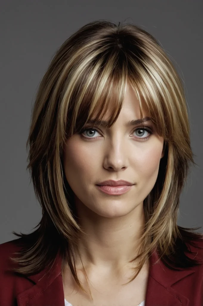 Classic layered cut inspired by The Rachel fr