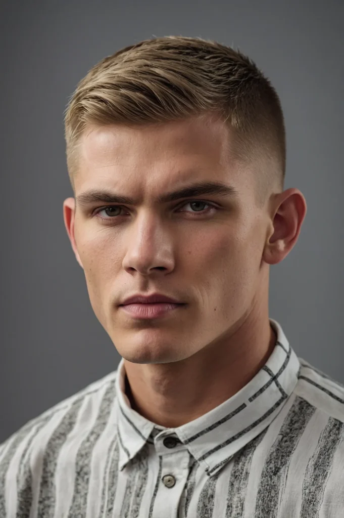 Crew Cut with FringeWhite man with crew cut f