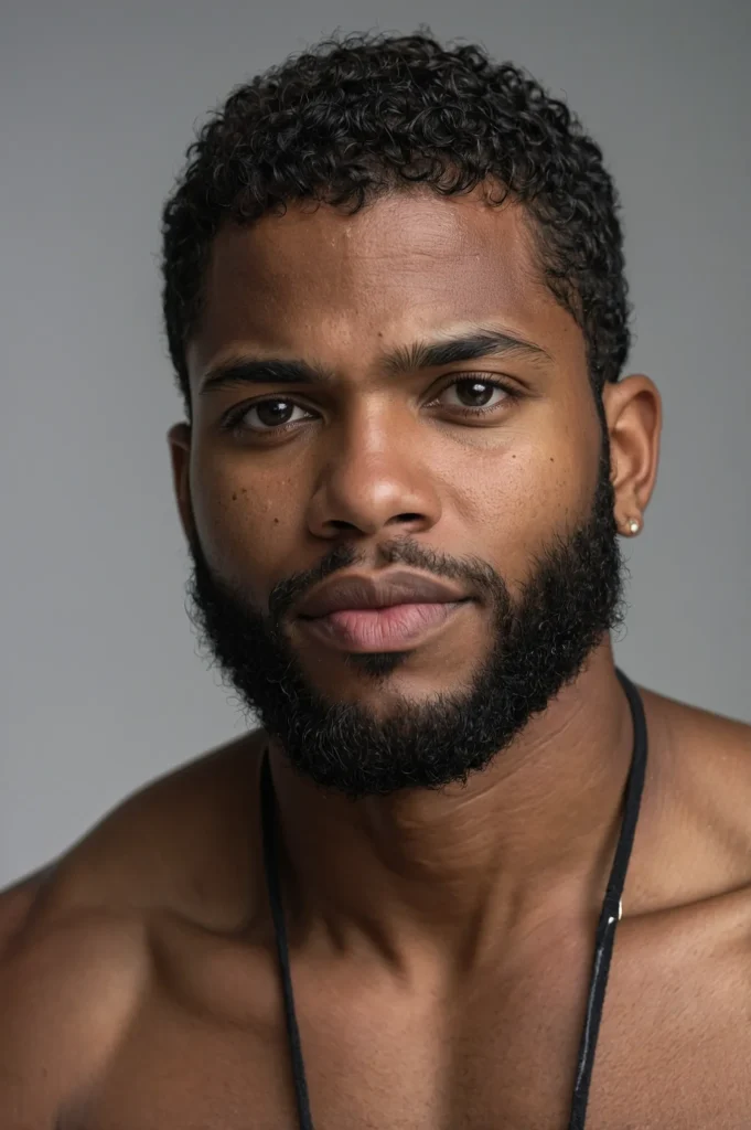 Curly Crew CutBlack man with natural tight cu
