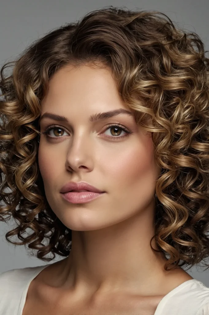 Curly Front LayersCurly or wavy hair with sho