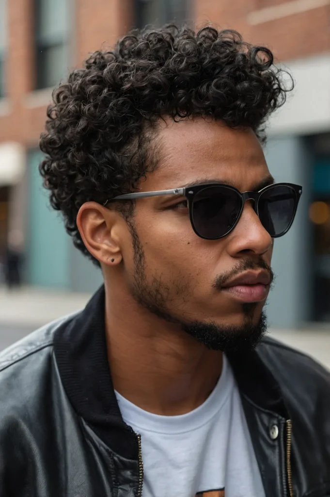 Curly HighTop PixieA stylish Black man with m