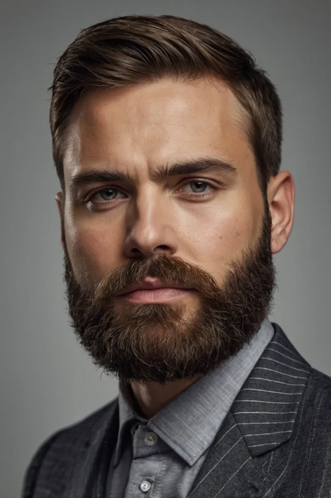 Edgar Cut with Beard BlendWhite man with fade