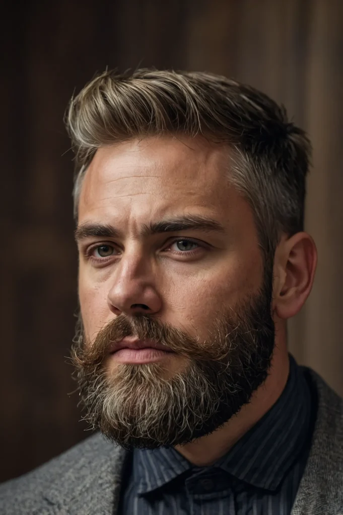 Edgar Cut with Beard BlendWhite man with fade