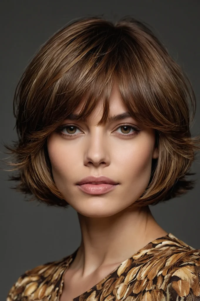 FaceFraming Feathered BobFeathered layers cu