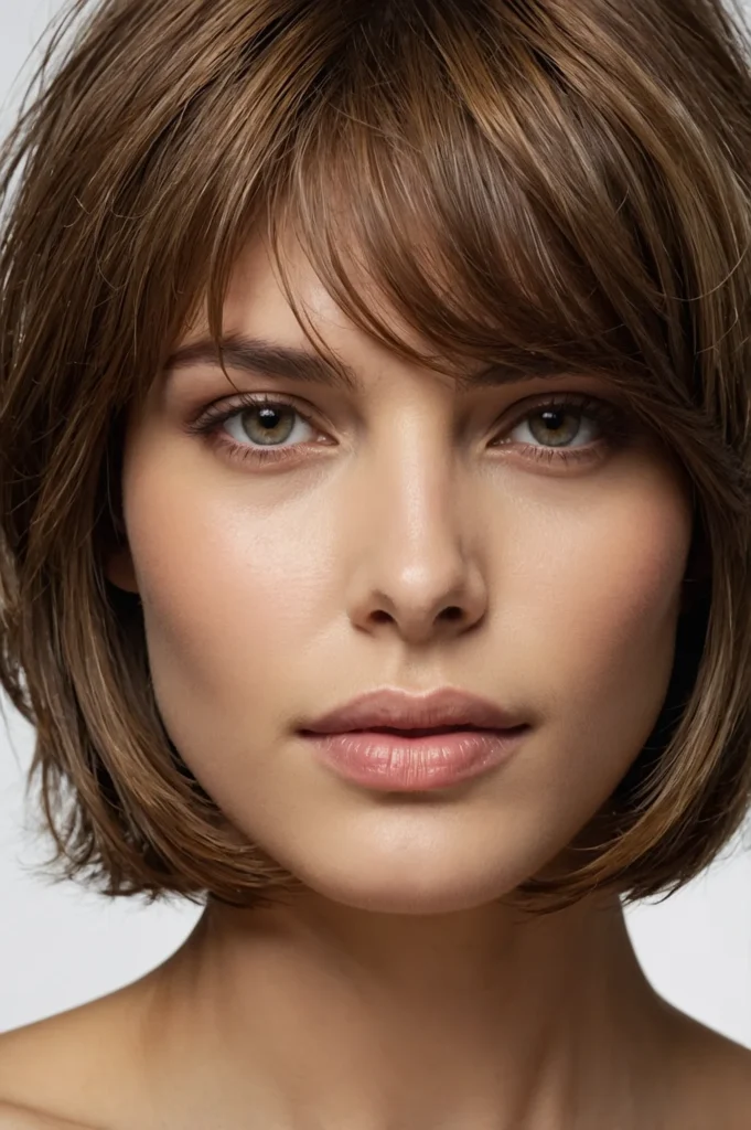 FaceFraming Feathered BobFeathered layers cu