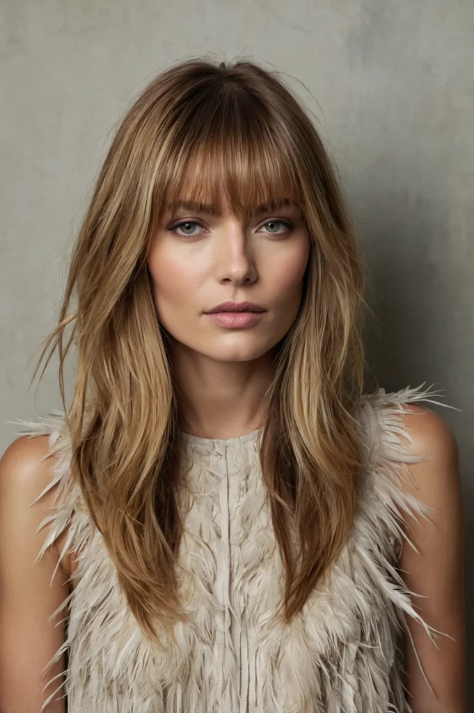 Feathered Fringe with LayersSubtle feathered