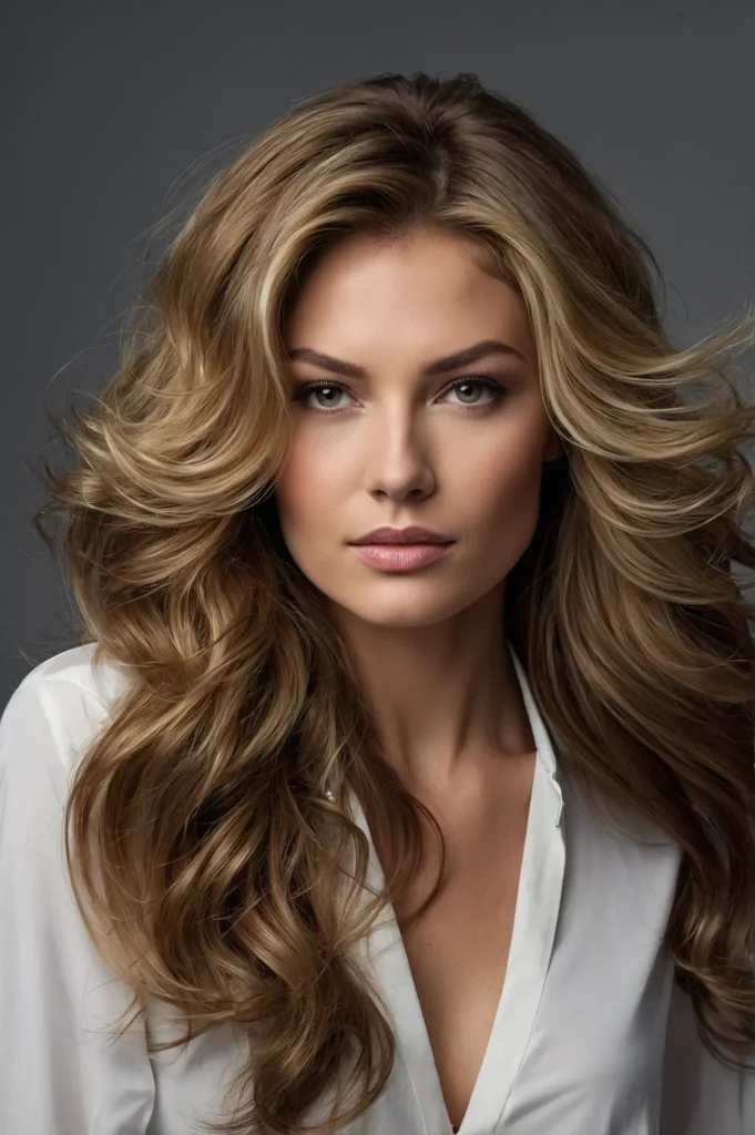 Flowing Long Layers with Styling BodyLong vol