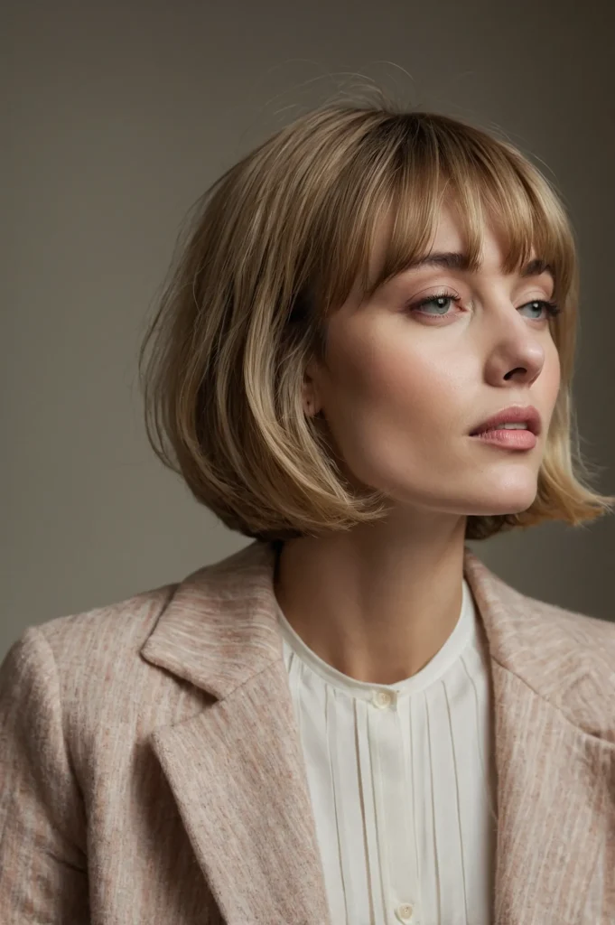 French Bob with Wispy BangsSoft featherlight