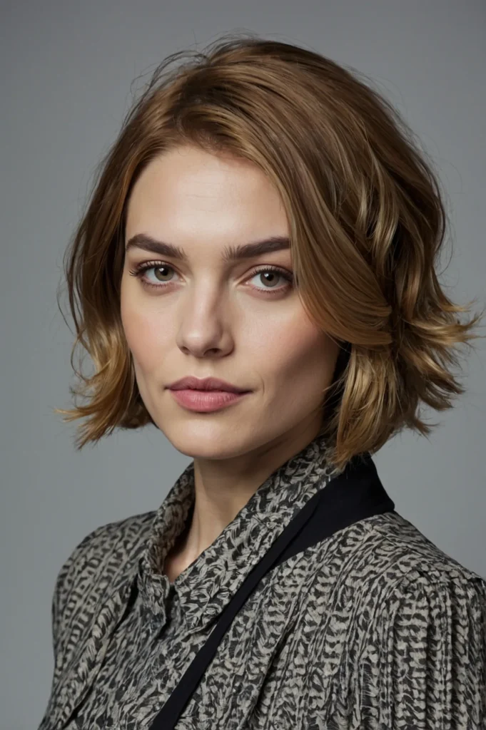 French Bob with a Side PartAsymmetrical bob w