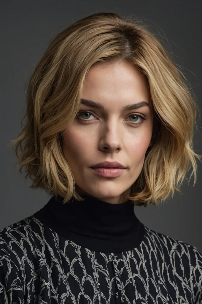 French Bob with a Side PartAsymmetrical bob w