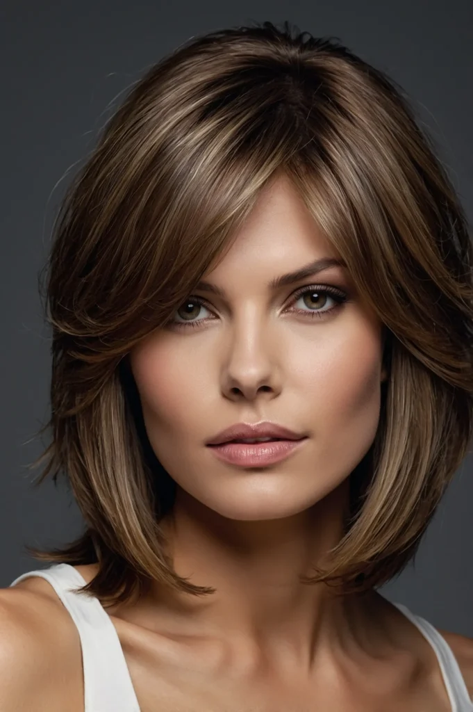 Heavy Front Rounding LayersA hairstyle with s