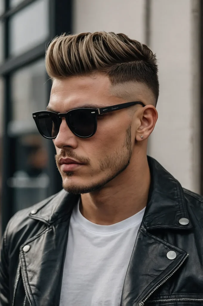 High Fade EdgarWhite man with high fade Edgar