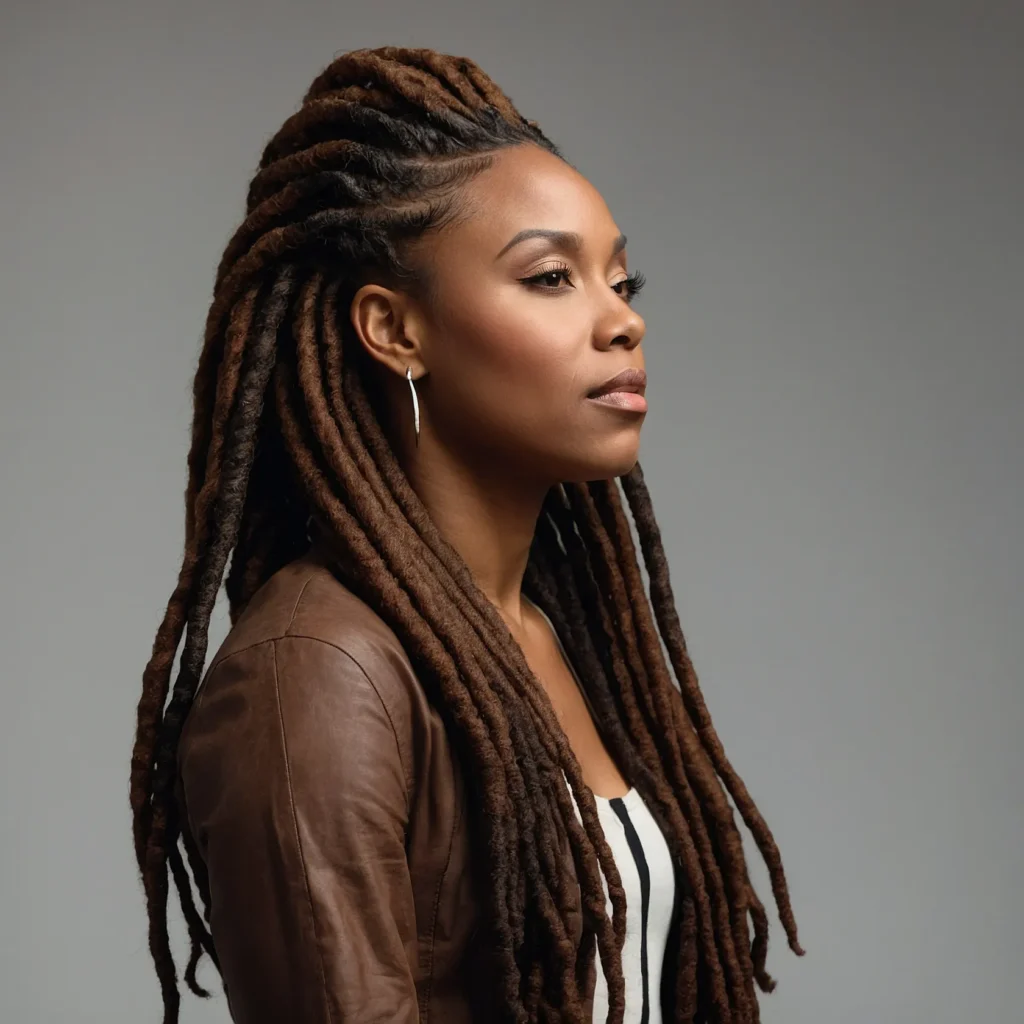 Brown & White Color Combo Locs