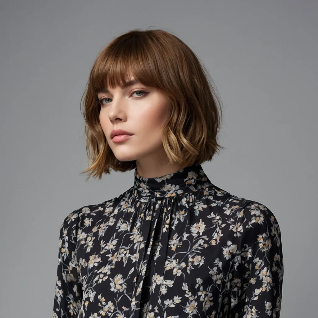 Swept Bob with Side Fringe