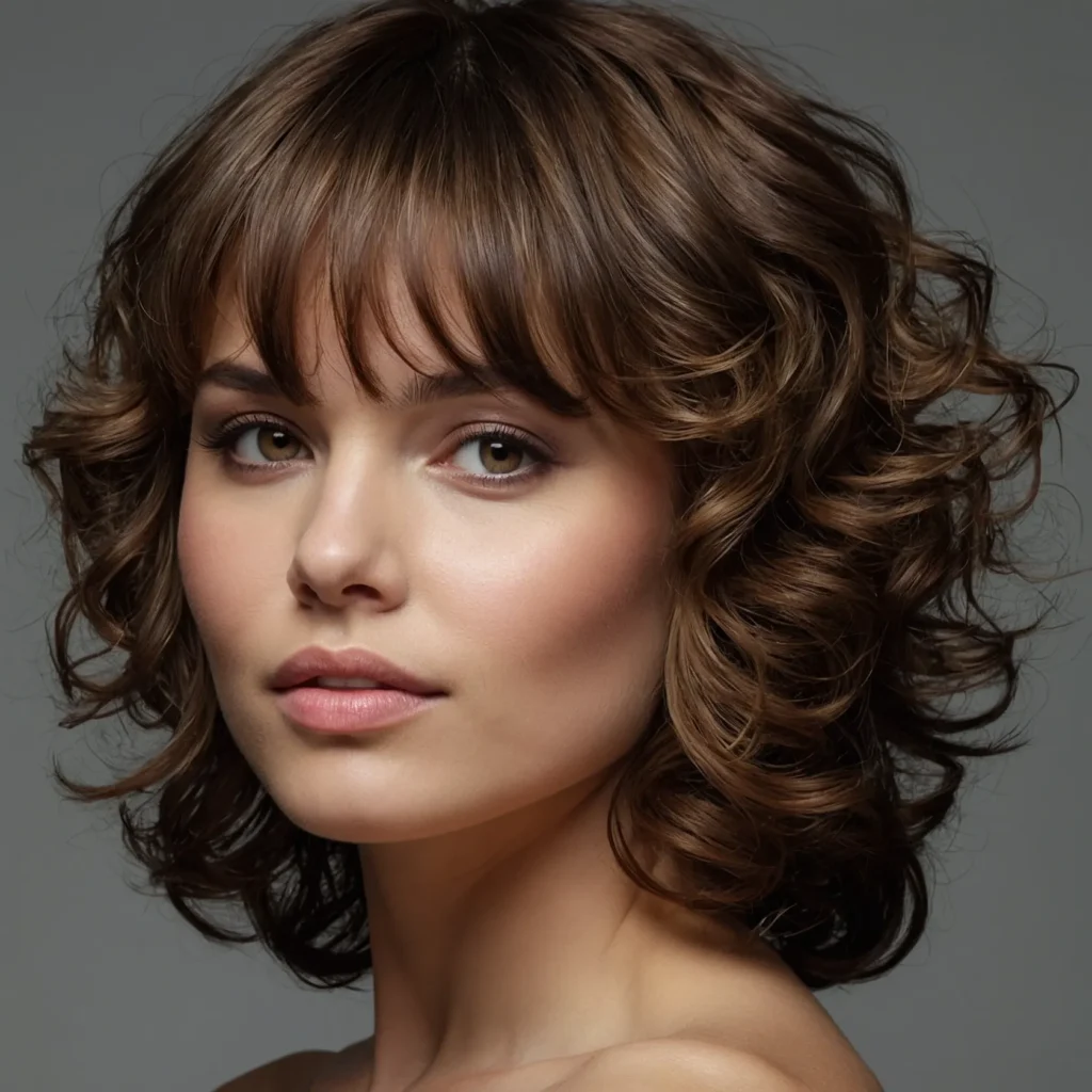 Over-Directed Curl Bangs