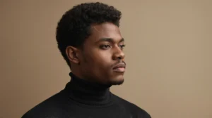 Leonardo Kino XL A confident Black male model standing in soft