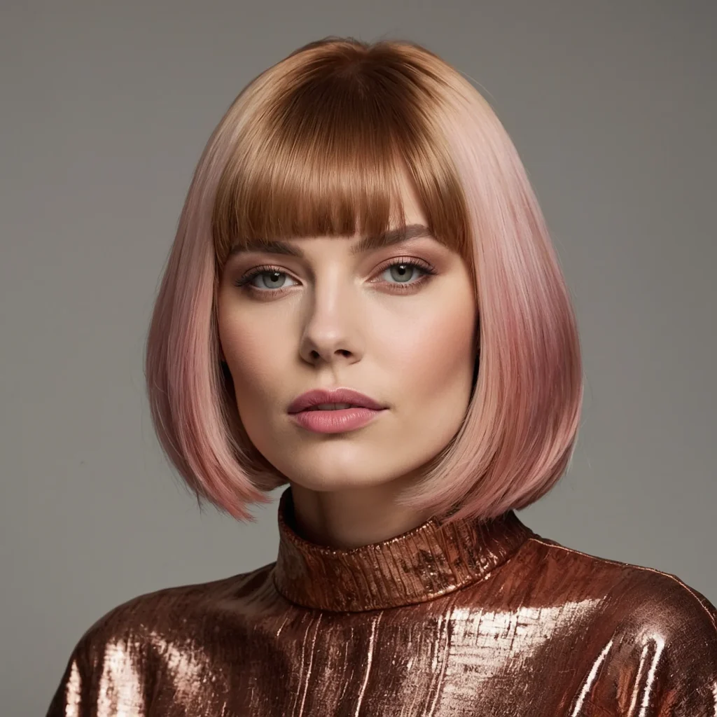 Short Bob Rose Gold