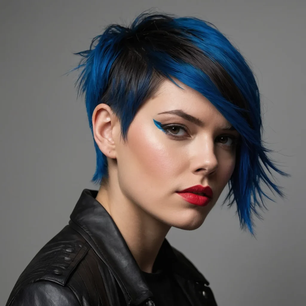 Pixie‑Mullet Bixie with Block Color