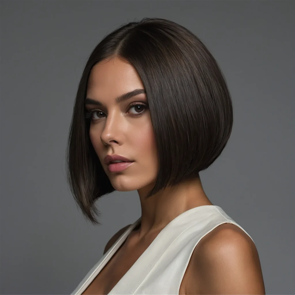 Blunt Bob with Ghost Layers