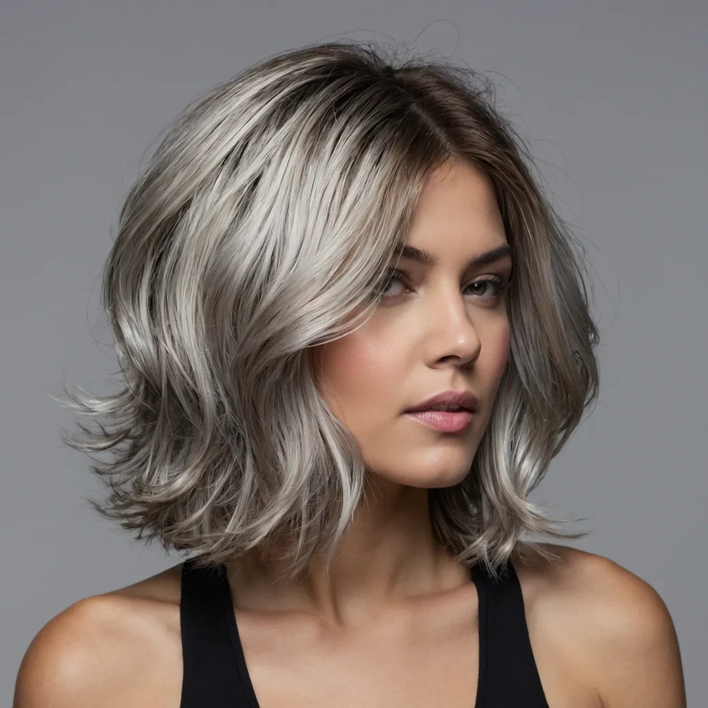 Silver Lob with Soft Waves