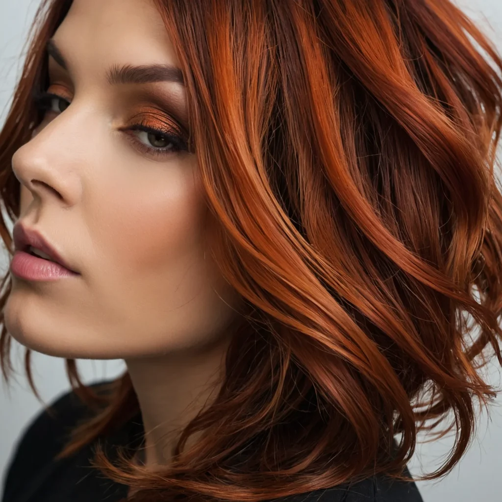 Dark Red with Fiery Highlights