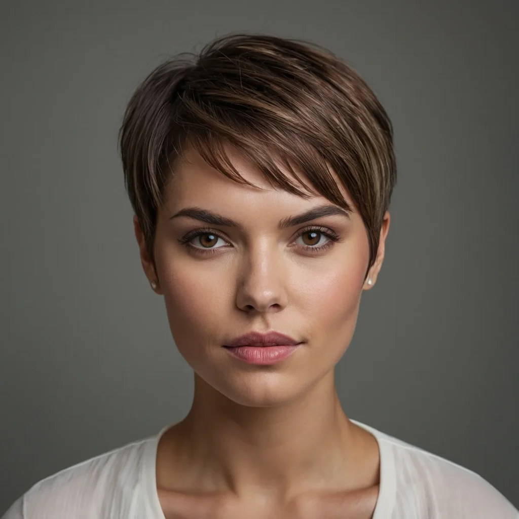 Short Fringe on a Sleek Pixie