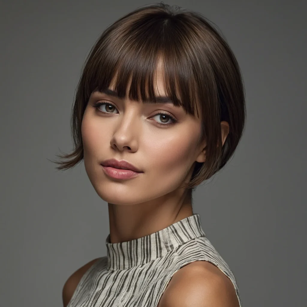 Sleek Straight Wispy Bangs