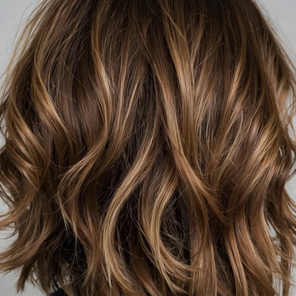 Soft Chestnut Layered Shag