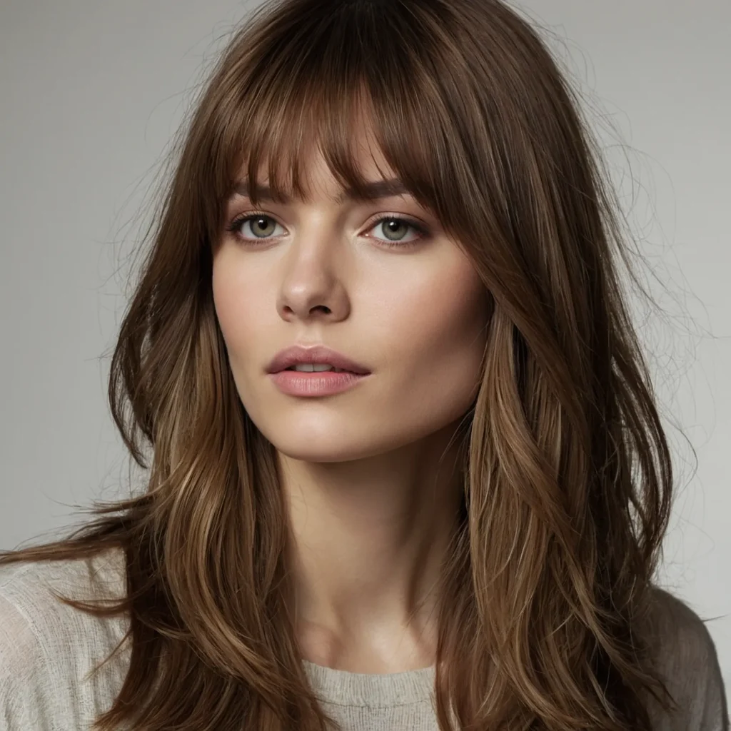 Thin Tresses with Curtain Bangs