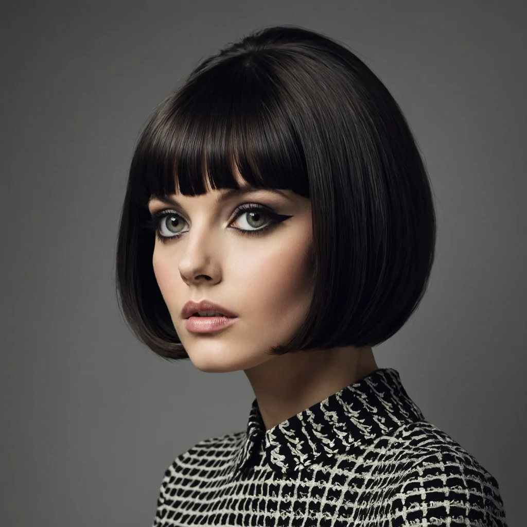 Voluminous Twiggy ’60s Bang Bob