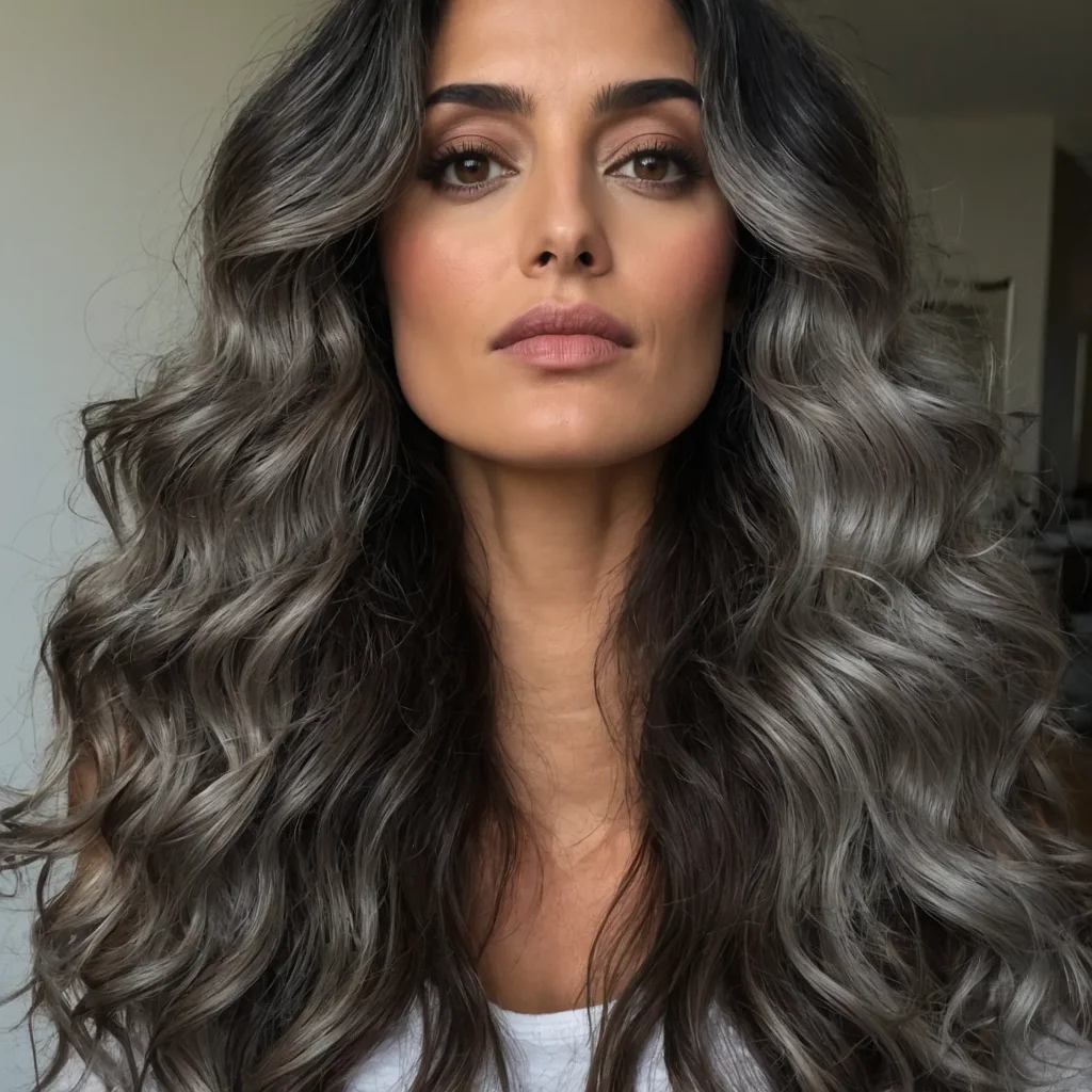 Signature Grey Roots with Dark Curls