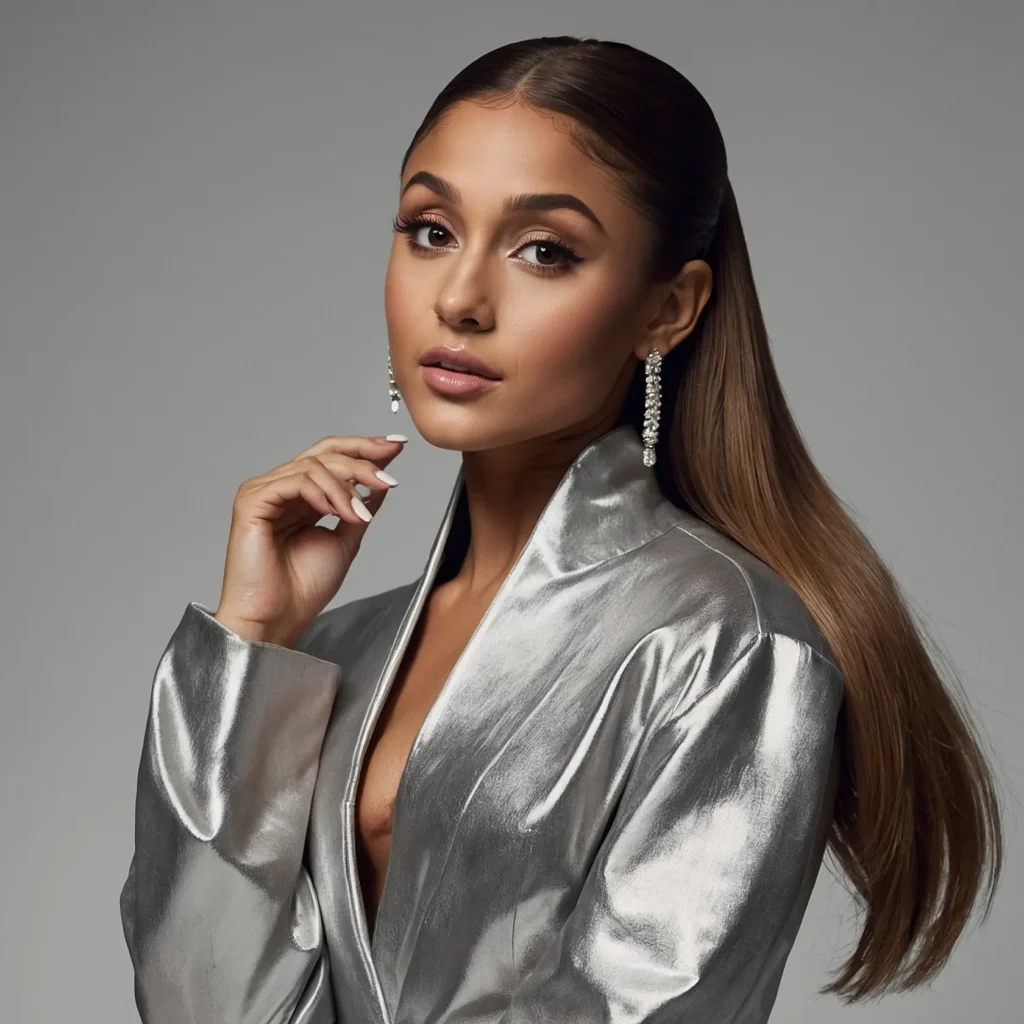 Ariana Grande – Sleek Middle-Parted Bun